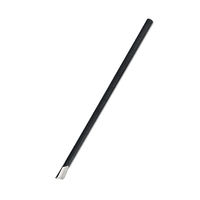 Paper Straw Scoop Black 8x210mm